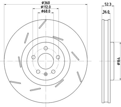Brake Disc HELLA PAGID 8DD 355 134-701