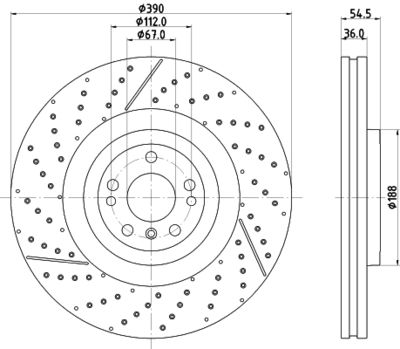 Brake Disc HELLA PAGID 8DD 355 134-711