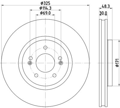 Brake Disc HELLA PAGID 8DD 355 134-721