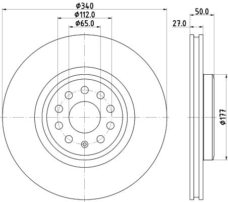 HELLA PAGID 8DD 355 134-751 Brake Disc