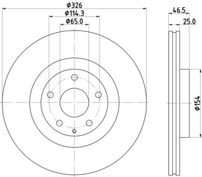 Brake Disc HELLA PAGID 8DD 355 134-771