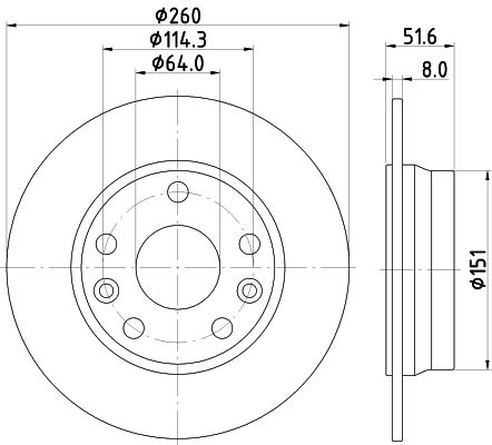 HELLA PAGID 8DD 355 134-781 Brake Disc
