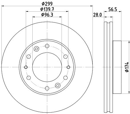 HELLA PAGID 8DD 355 134-821 Brake Disc
