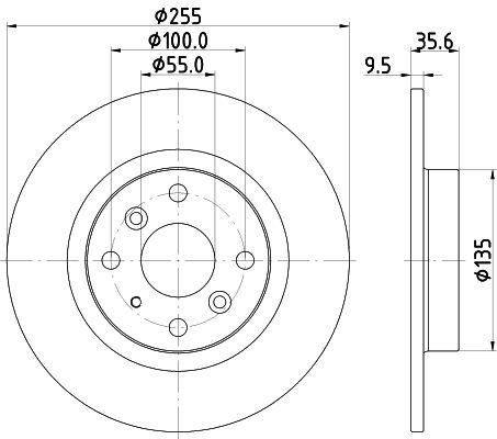 HELLA PAGID 8DD 355 134-831 Brake Disc