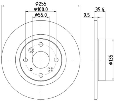 Brake Disc HELLA PAGID 8DD 355 134-831