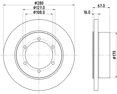 HELLA PAGID 8DD 355 134-881 Brake Disc