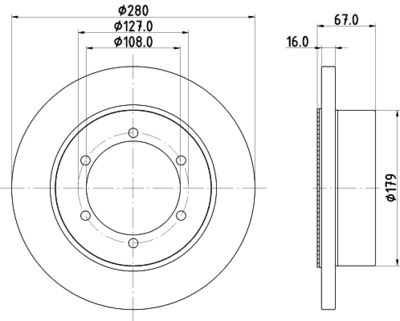 Brake Disc HELLA PAGID 8DD 355 134-881