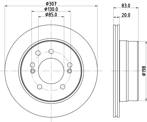 HELLA PAGID 8DD 355 134-921 Brake Disc