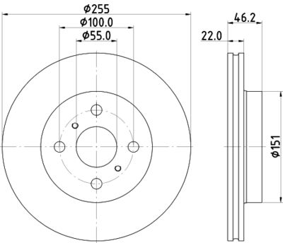 Brake Disc HELLA PAGID 8DD 355 134-981