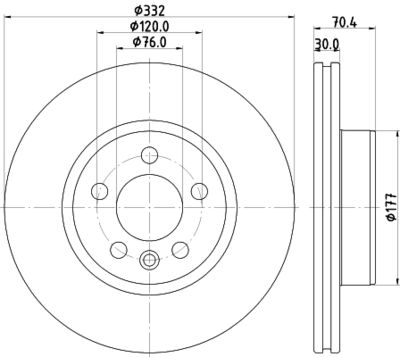 Brake Disc HELLA PAGID 8DD 355 135-011