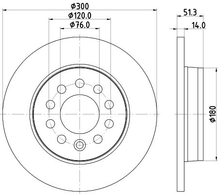 HELLA PAGID 8DD 355 135-021 Brake Disc
