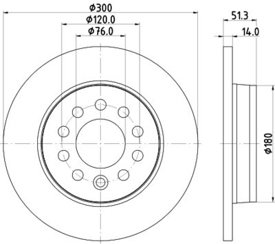 Brake Disc HELLA PAGID 8DD 355 135-021