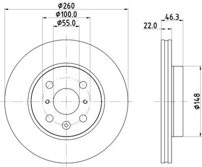 Brake Disc HELLA PAGID 8DD 355 135-041