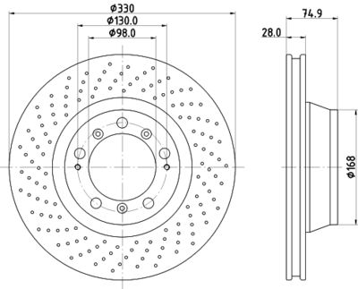 Brake Disc HELLA PAGID 8DD 355 135-051