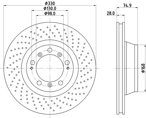 HELLA PAGID 8DD 355 135-061 Brake Disc