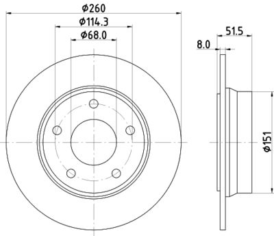 Brake Disc HELLA PAGID 8DD 355 135-081