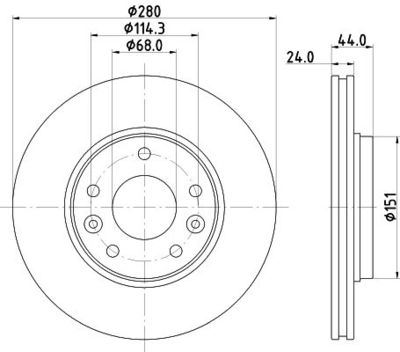 Brake Disc HELLA PAGID 8DD 355 135-091