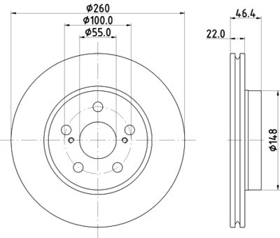 Brake Disc HELLA PAGID 8DD 355 135-141