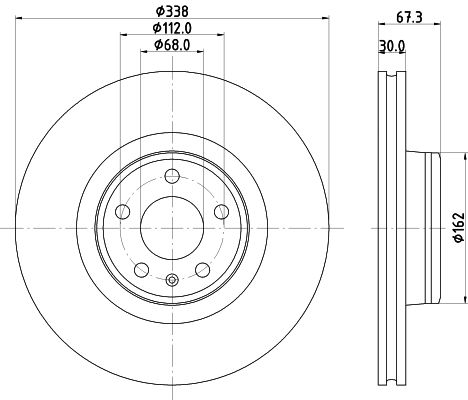 HELLA PAGID 8DD 355 135-151 Brake Disc