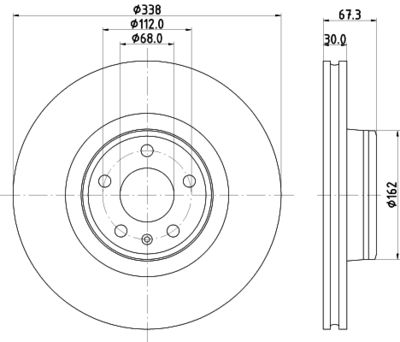 Brake Disc HELLA PAGID 8DD 355 135-151