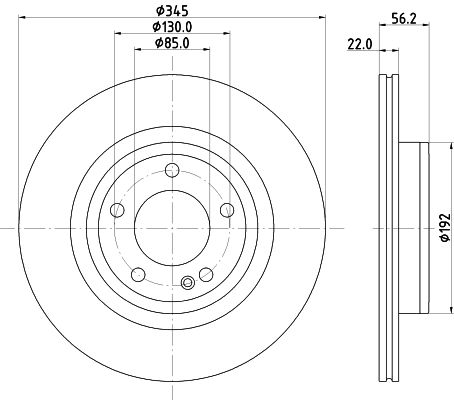 HELLA PAGID 8DD 355 135-171 Brake Disc