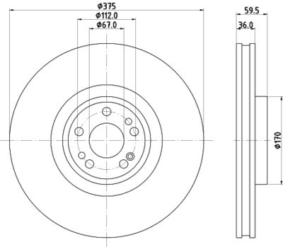 Brake Disc HELLA PAGID 8DD 355 135-201