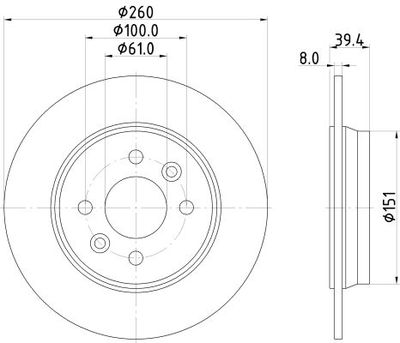 Brake Disc HELLA PAGID 8DD 355 135-231