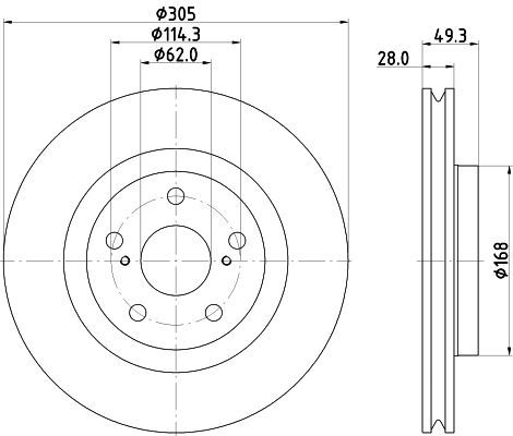 HELLA PAGID 8DD 355 135-241 Brake Disc