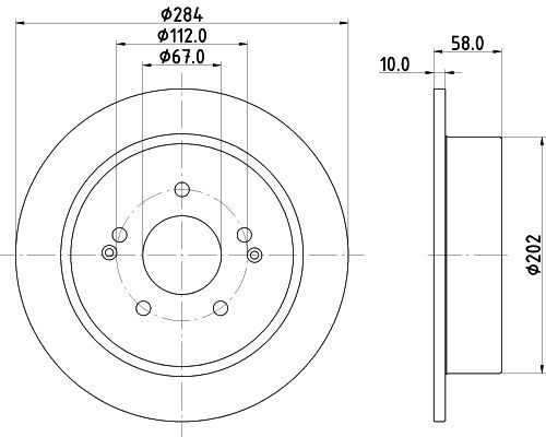 HELLA PAGID 8DD 355 135-251 Brake Disc