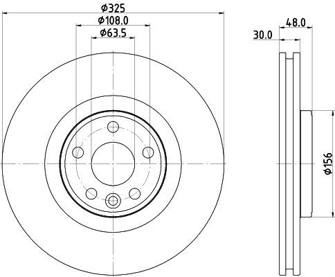 HELLA PAGID 8DD 355 135-261 Brake Disc