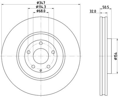 Brake Disc HELLA PAGID 8DD 355 135-271