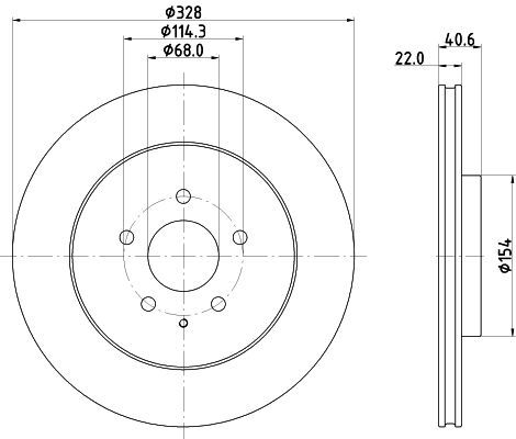 HELLA PAGID 8DD 355 135-281 Brake Disc