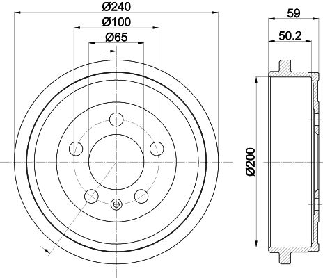 HELLA PAGID 8DT 355 300-371 Brake Drum