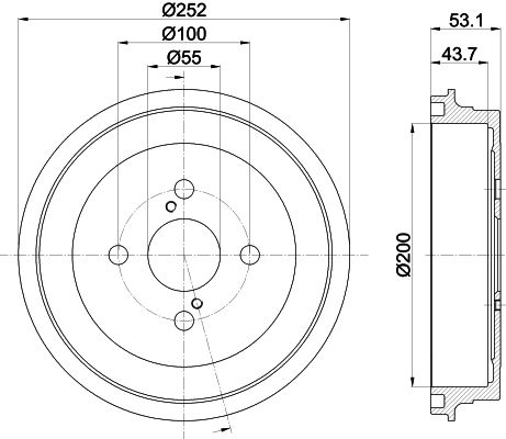 HELLA PAGID 8DT 355 301-901 Brake Drum