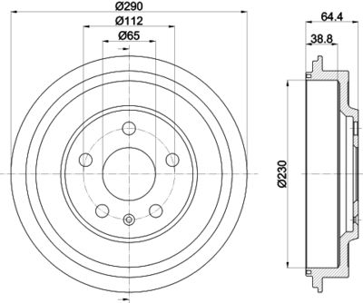 Brake Drum HELLA PAGID 8DT 355 302-561
