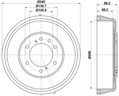Brake Drum HELLA PAGID 8DT 355 302-621