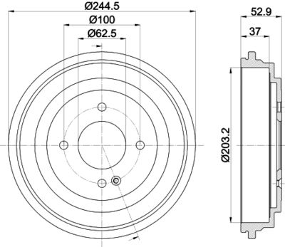 Brake Drum HELLA PAGID 8DT 355 303-431