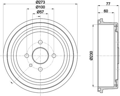 Brake Drum HELLA PAGID 8DT 355 303-451