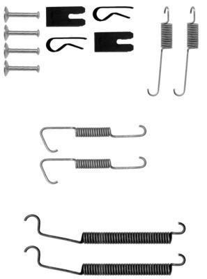 HELLA PAGID 8DZ 355 200-631 Accessory Kit, brake shoes