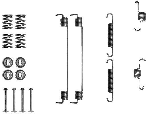 HELLA PAGID 8DZ 355 200-671 Accessory Kit, brake shoes