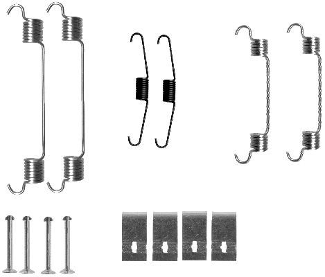 HELLA PAGID 8DZ 355 200-731 Accessory Kit, brake shoes
