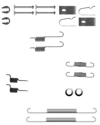 HELLA PAGID 8DZ 355 200-801 Accessory Kit, brake shoes