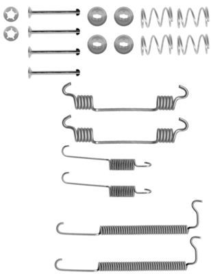 HELLA PAGID 8DZ 355 200-811 Accessory Kit, brake shoes