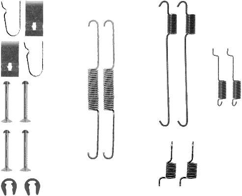HELLA PAGID 8DZ 355 201-051 Accessory Kit, brake shoes