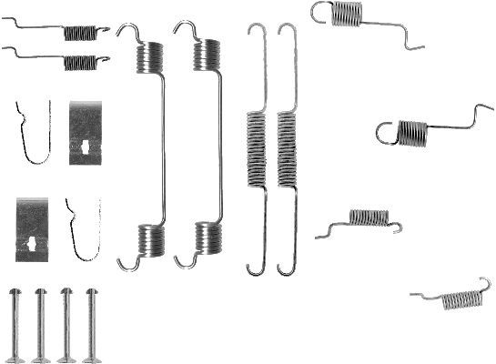 HELLA PAGID 8DZ 355 201-061 Accessory Kit, brake shoes