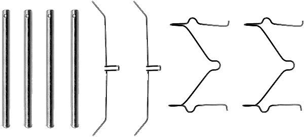 HELLA PAGID 8DZ 355 201-101 Accessory Kit, disc brake pad