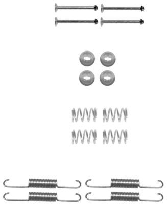 Accessory Kit, parking brake shoes HELLA PAGID 8DZ 355 201-991