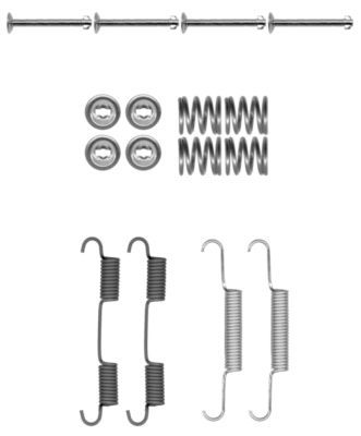Accessory Kit, parking brake shoes HELLA PAGID 8DZ 355 202-071