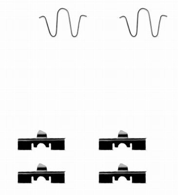 HELLA PAGID 8DZ 355 202-471 Accessory Kit, disc brake pad