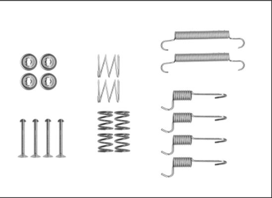 HELLA PAGID 8DZ 355 205-931 Accessory Kit, parking brake shoes